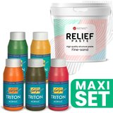 Artmie 3D pasta i set akrilnih boja TRITON (5k750 ml - tople nijanse) | ePonuda.com