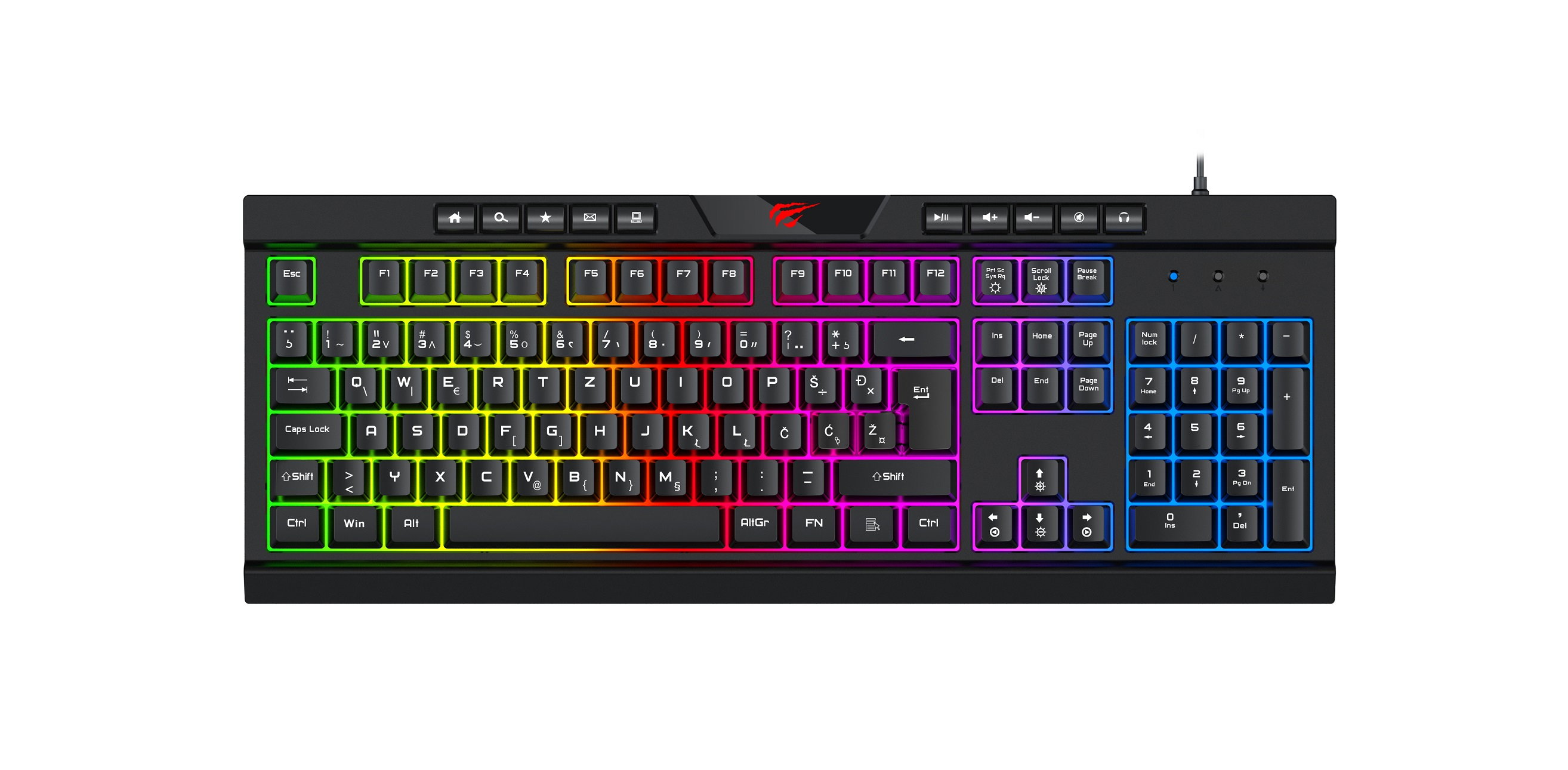 Havit Gamenote USB tipkovnica HV-KB500L / HR | shoptok.hr