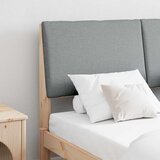 VidaXL Tapecirani uzglavlje Svijetlo siva 150 cm Čvrsto borovo drvo VidaXL Tapecirani uzglavlje Svijetlo siva 150 cm Čvrsto borovo drvo Slike