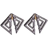 LOCKINK - Adjustable Nipple Clamps with Light Pendant - grey Cene