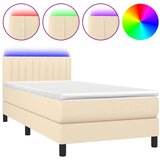  box spring s madracem LED krem 80 x 200 cm od tkanine | shoptok.hr