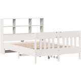 vidaXL Posteljni okvir brez vzmetnice bel 160x200 cm trdna borovina | Shoptok.si