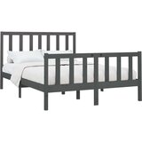  Za krevet od masivne borovine sivi 120 x 200 cm | shoptok.hr