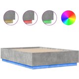 Furnova Posteljni okvir z LED lučkami betonsko siv 160x200 cm inž. les, (21934392) | Shoptok.si