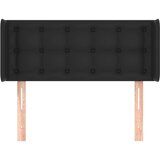  Uzglavlje s ušima crno 83x16x78/88 cm od umjetne kože | shoptok.hr
