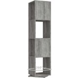 vidaXL vrtljiva omarica betonsko siva 34,5x34,5x147,5 cm iverna plošča | Shoptok.si