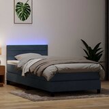 vidaXL Box spring krevet s madracem tamnosivi 90x220 cm baršunasti | shoptok.hr