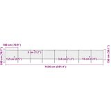  Vrtna ograda s vrhom koplja Čelik 1426x150 cm Crna | shoptok.hr