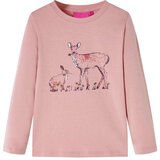  Dječja majica dugih rukava ružičasta 128 | shoptok.hr