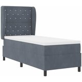 Krevet s opruga kutije s madracem Tamno siva 200 x 80 cm Baršun | shoptok.hr