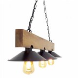 Opviq Vislica SAPKA smeđe/ crna, drvo 80 x 22 x 65 cm, ručni rad, 3 x E27 40 W, Üç Şapka Avize | shoptok.hr