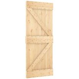  Klizna vrata Prirodna i bijela 85 x 210 cm Čvrsta borovina | shoptok.hr