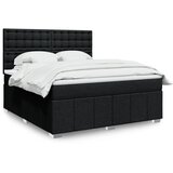  Krevet s oprugama i madracem crni 180x200 cm od tkanine | shoptok.hr