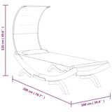Vanjski ležaj s krovom 100x200x126 cm savijeno drvo antracit | shoptok.hr
