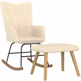  Gugalni stol s stolčkom krem blago, (20939447)