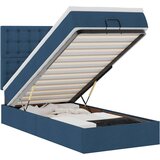 vidaXL Otomanski posteljni okvir z vzmetnico moder 80x200 cm blago, (22053823) | Shoptok.si