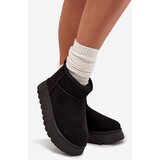 Boto Women's Snow Boots On Platform Insulated With Fur Black Vesirae | ePonuda.com