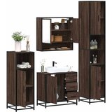 vidaXL 4-dijelni set kupaonskog namještaja boja smeđeg hrasta drveni | shoptok.hr