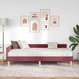  Kutni krevetni okvir s madracem 2 kom. Vinska crvena 90 x 190 cm | Shoptok.si