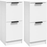  Komode 2 kom bijele 30 x 30 x 70 cm od konstruiranog drva | shoptok.hr