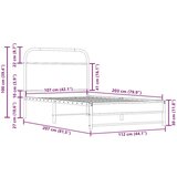  Posteljni okvir brez vzmetnice 107x203 cm dim. hrast inž. les, (21607993) | Shoptok.si