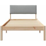  Okvir kreveta s uzglavljem Smeđa i svijetlo siva 100 x 200 cm | Eponuda.ba