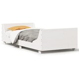 Furnova Posteljni okvir brez vzmetnice bel 100x200 cm trdna borovina, (21940276) | Shoptok.si