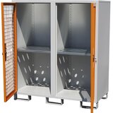 eurokraft basic Omara za plinske jeklenke, 2 vrat, VxŠxG 1550 x 1360 x 680 mm | Shoptok.si