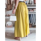 DStreet Spódnico-spodnie z paskiem FLOWES musztardowe | shoptok.hr