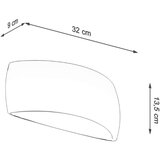  Lakirana stenska svetilka PONTIUS beli sijaj, (21347234) | Shoptok.si