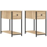 Maison Chic Dvo delni komplet Nočne omarice - Nočne mize sonoma hrast 30x60x60 cm inženirski les, (21687812) Cene