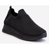 Kesi Women's slip-on sneakers with rhinestones black Gianni Cene