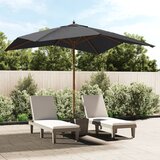 vidaXL Vrtni suncobran s drvenim stupom crni 300x300x273 cm Cijene
