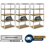  Komplet od 3 police 180x100x45cm 5x100kg galva | Eponuda.com