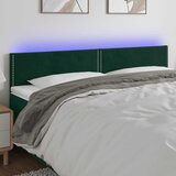  LED uzglavlje tamnozeleno 180x5x78/88 cm baršunasto | shoptok.hr