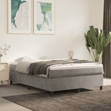 vidaXL Krevet s oprugama i madracem svjetlosivi 140x190 cm baršunasti Cijene
