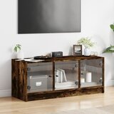 TV ormarić sa staklenim vratima boja hrasta 102x37x42 cm | Eponuda.ba