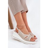 S. BARSKI Women's Leather Wedge Sandals S.Barski Cene