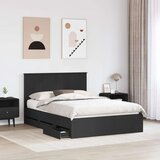  Konstrukcija postelje Črna 140 x 200 cm Inženirsko leseno, (5000121468) | Shoptok.si