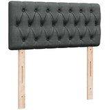 vidaXL Box spring postelja z vzmetnico temno siva 100x200 cm blago | Shoptok.si