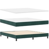  Krevet s opruga kutije Tamnozelena 200 x 180 cm Baršun | shoptok.hr