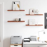  Polica na zidu 4 pcs Crvena 60 x 9 x 3 cm Konstruirano drvo | shoptok.hr