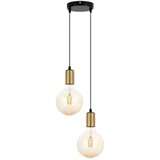  Luster na sajli MIROS 2xE27/60W/230V okrugli crna/zlatna | Eponuda.com