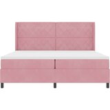  Krevet s opruga kutije s madracem Ružičasta 200 x 200 cm Baršun | shoptok.hr