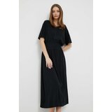 Deha Bombažna obleka črna barva | Shoptok.si