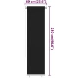  Vanjska roleta za zamračivanje 60 x 230 cm crna HDPE | shoptok.hr
