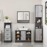  3-dijelni set kupaonskog namještaja siva boja hrasta drveni | shoptok.hr