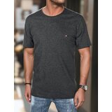 DStreet T-shirt męski z haftem ciemnoszary | Shoptok.si