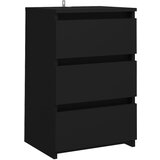 Furnova Nočna omarica črna 40x35x62,5 cm konstruiran les, (21928043) | Shoptok.si