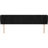  Uzglavlje s ušima crni 163x23x78/88 cm baršunasti | shoptok.hr